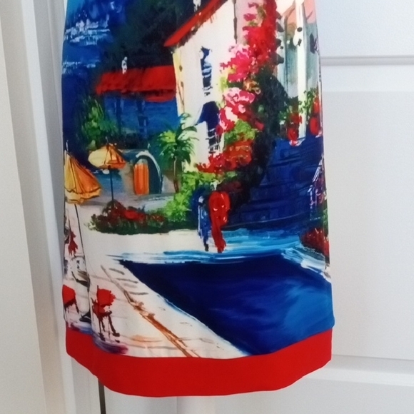Joseph Ribkoff Scenic Print Midi Dress - FREE SHIPPING - Picture 3 of 9